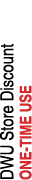 DWU Store Discount One time Use