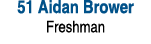 51 Aidan Brower Freshman 