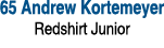 65 Andrew Kortemeyer Redshirt Junior 