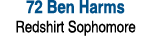 72 Ben Harms Redshirt Sophomore 