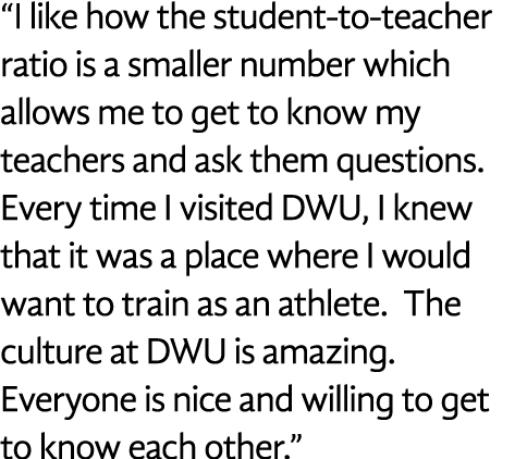  I like how the student-to-teacher ratio is a smaller number which allows me to get to know my teachers and ask them    