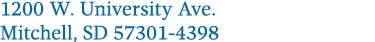 1200 W  University Ave  Mitchell, SD 57301-4398