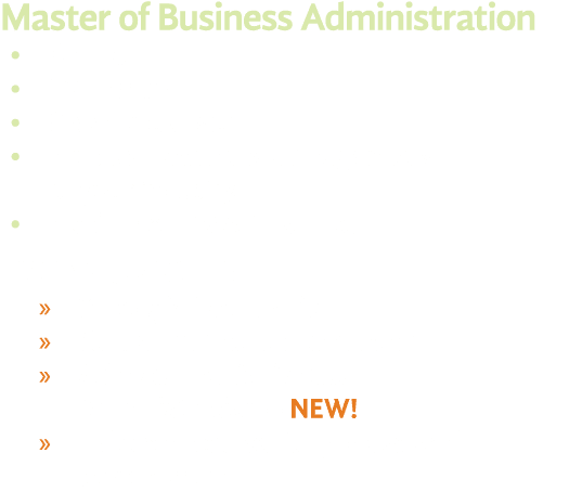 Master of Business Administration Online 12 months 8-week courses Practical and relevant regardless of your industry    
