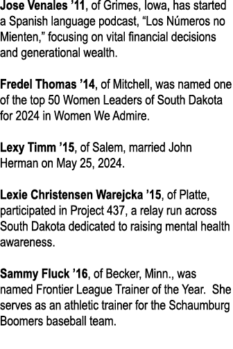 Jose Venales ’11, of Grimes, Iowa, has started a Spanish language podcast, “Los N meros no Mienten,” focusing on vita...