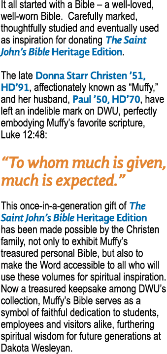 It all started with a Bible – a well loved, well worn Bible. Carefully marked, thoughtfully studied and eventually us...