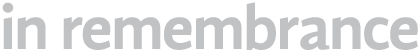 in remembrance