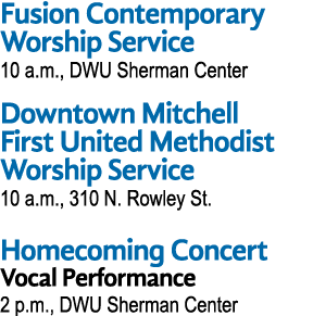 Fusion Contemporary Worship Service 10 a.m., DWU Sherman Center Downtown Mitchell First United Methodist Worship Serv...