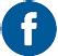 A white lowercase letter “f" centered inside a solid blue circle representing the Facebook logo. Description generated by AI