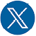 A white stylized letter X is centered on a solid blue circular background. Description generated by AI