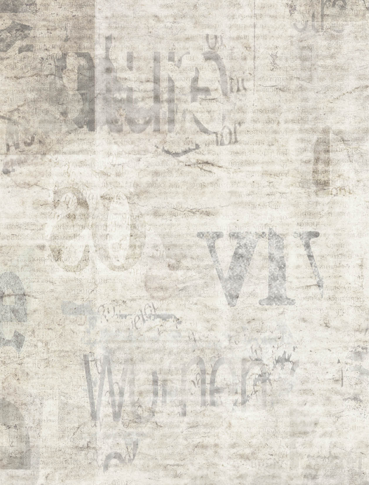 Newspaper with old unreadable text  Vintage grunge blurred paper news texture horizontal background  Textured page  Gray beige collage  Front top view 