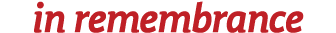in remembrance