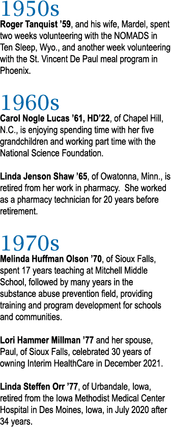 1950s Roger Tanquist  59, and his wife, Mardel, spent two weeks volunteering with the NOMADS in Ten Sleep, Wyo , and    