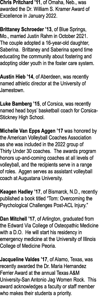 Chris Pritchard  11, of Omaha, Neb , was awarded the Dr  William S  Kramer Award of Excellence in January 2022  Britt   