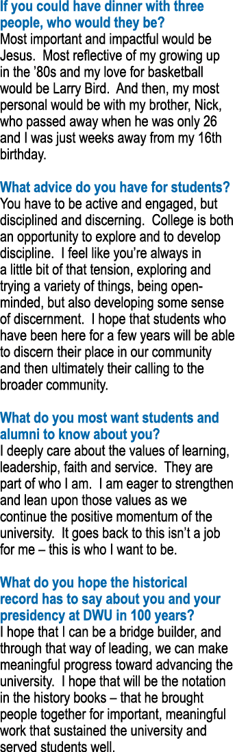 If you could have dinner with three people, who would they be  Most important and impactful would be Jesus  Most refl   