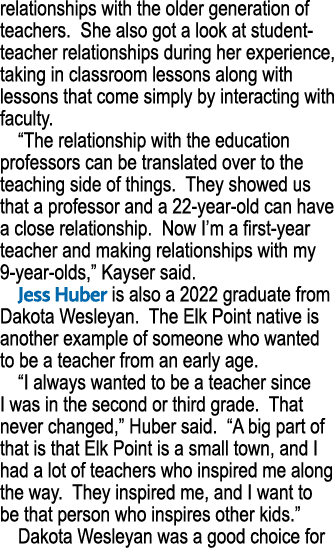 relationships with the older generation of teachers  She also got a look at student-teacher relationships during her    