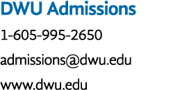 DWU Admissions 1-605-995-2650 admissions dwu edu www dwu edu