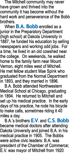 The Mitchell community may never have grown and thrived into the community it has become without the hard work and pe...