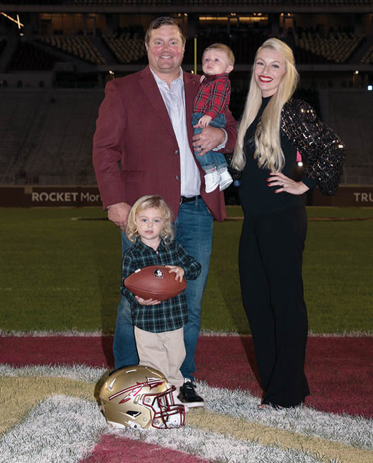 Athletic Department & Booster Staff Family Photos OTF on Bobby Bowden Field inside Doak Campbell Stadium before the Holiday Party.                                                                                               