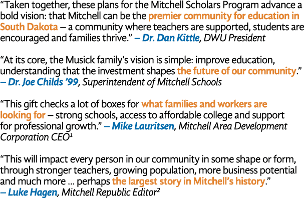 “Taken together, these plans for the Mitchell Scholars Program advance a bold vision: that Mitchell can be the premie...